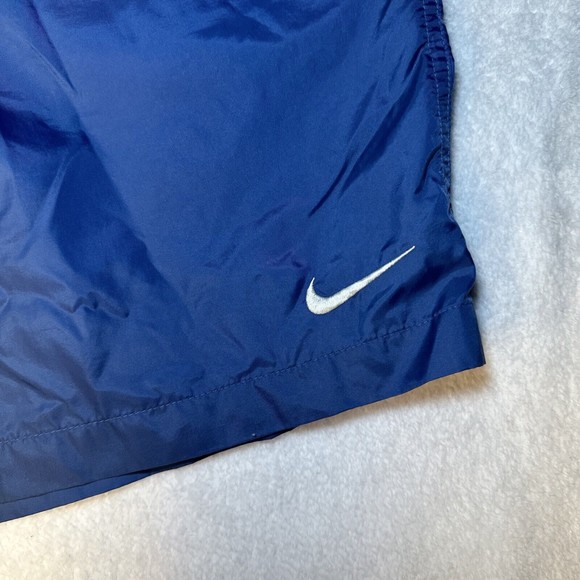 Vintage 90`s NIKE Swim Shorts Size XL Blue with Name on Rear Amazing condition - Picture 6 of 11